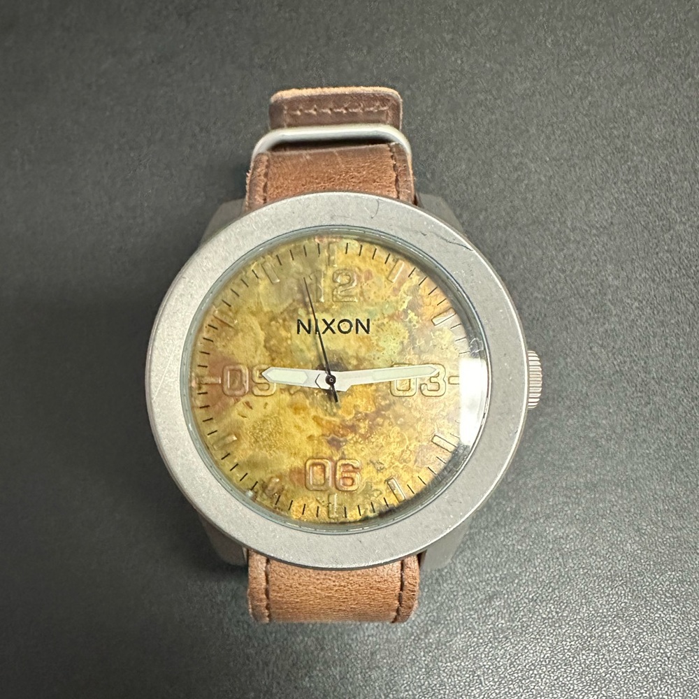 Nixon Corporal Leather Watch.